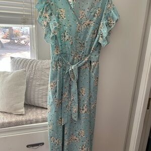 Floral Blue Maxi Dress